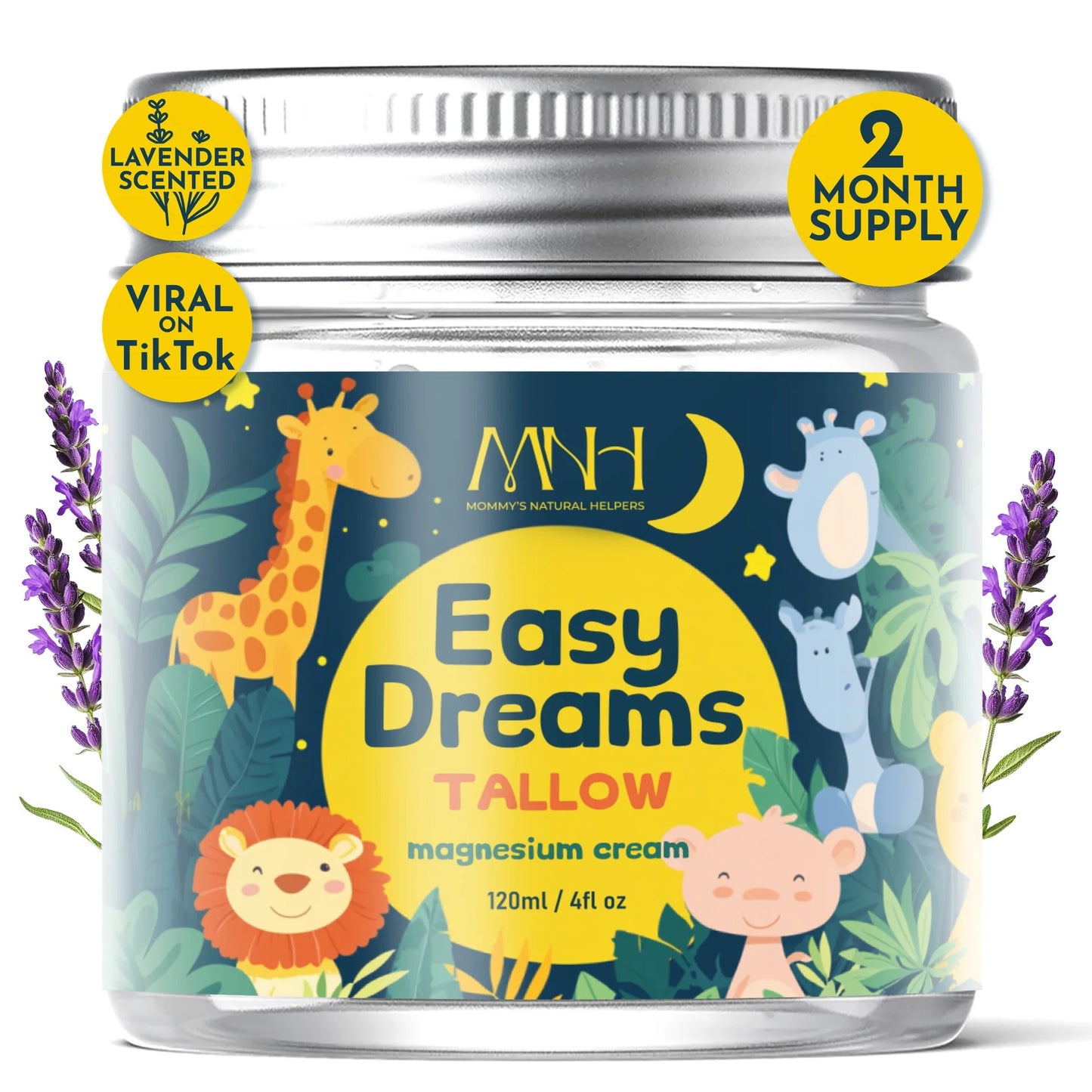 Easy Dreams Tallow Magnesium Cream – Natural Sleep Aid for Kids